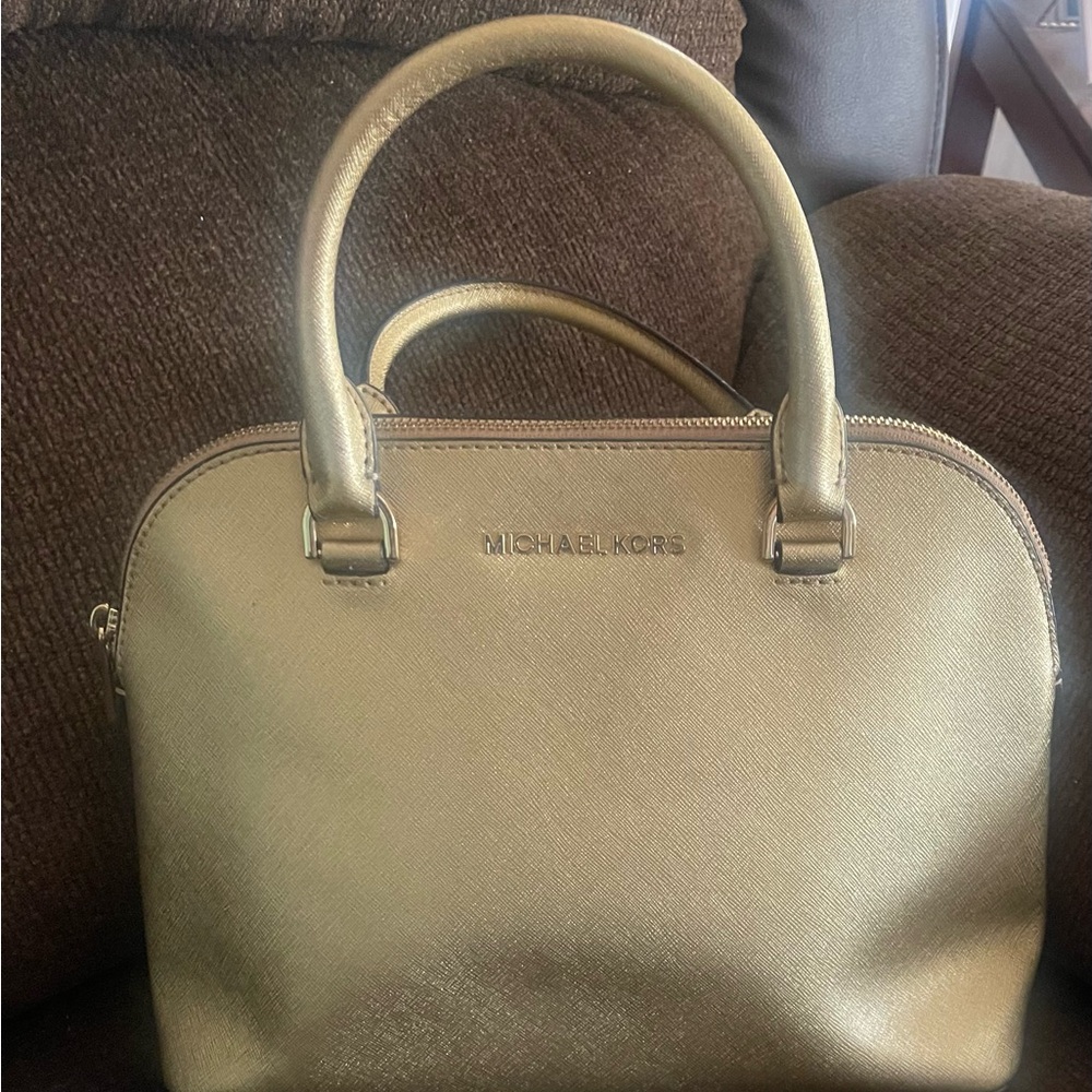 Michael Kors Metallic Gold Satchel